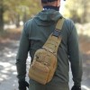 Якісна тактична сумка, укріплена чоловіча сумка, рюкзак тактична слінг. Колір: койот