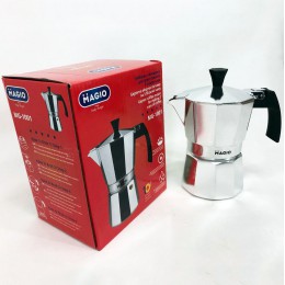 Гейзерна кавоварка Magio MG-1001 150 мл, гейзерна турка для кави, гейзерна кавоварка з нержавіючої сталі