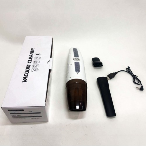 Автомобільний пилосос Car Vacuum Cleaner HY05 на АКУМУЛЯТОРІ. Колір: білий