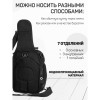 Набір: армійська чорна сумка + тактичний ліхтар професійний POLICE BL-X71-P50