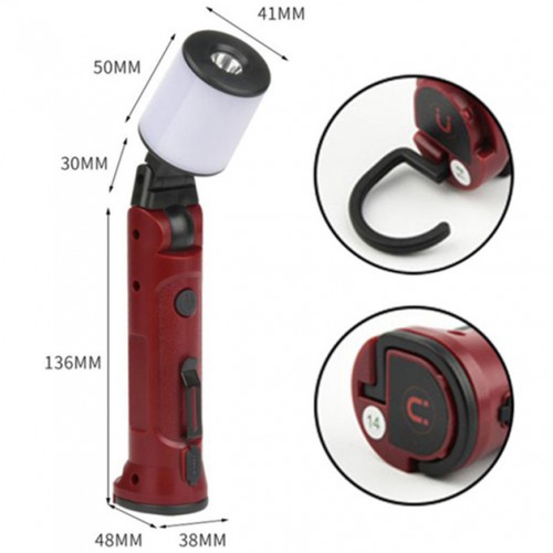 Ліхтар акумуляторний WORKLIGHT-072-XPE 10W 350Lm з гаком та магнітом, Багатофункціональний LED ліхтар