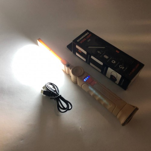 Ліхтар поворотний Worklight G52-LED+COB з магнітом та гаком, Кемпінговий складаний ліхтар