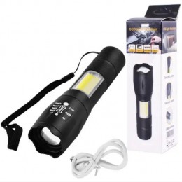Ліхтарик акумуляторний ручний Bailong BL-29 діод T6 + COB зарядка від USB, ліхтарик led, водонепроникний