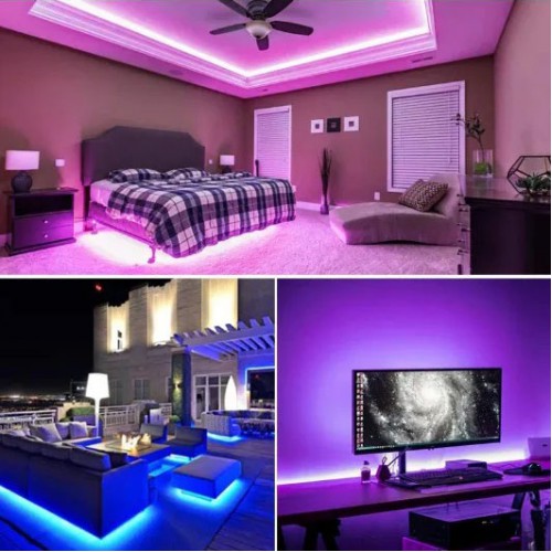 Світлодіодна стрічка SMD 5050 RGB LED 2 м IP65 з пультом та блоком живлення USB, 2м, Стрічка світлодіодна 5050