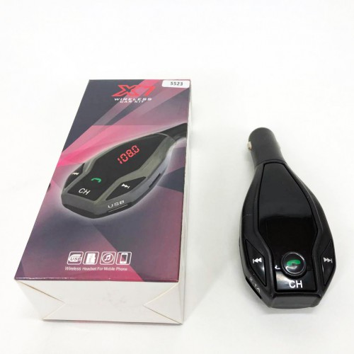 Автомобільний трансмітер FM MOD. X7 BT модулятор Bluetooth Золотий, ФМ модулятор у машину. Колір: чорний