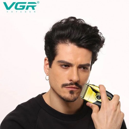 Професійна електробритва VGR V-383 Finale Shaver з підставкою, чоловіча машинка для гоління