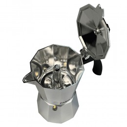Гейзерна кавоварка Magio MG-1001 150 мл, гейзерна турка для кави, гейзерна кавоварка з нержавіючої сталі
