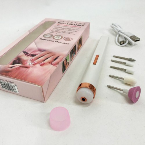 Фрезер для манікюру та педикюру Flawless Salon Nails, фрезер ручний для манікюру. Колір: білий