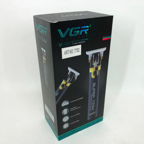 Машинка для стрижки VGR V-082 акумуляторна бездротова професійна + 3 насадки триммер для волосся