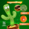 Танцюючий кактус співаючий 120 пісень з підсвічуванням Dancing Cactus TikTok іграшка Повторюшка кактус