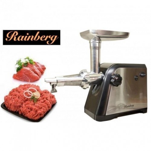 М'ясорубка Rainberg RB-672 3000W електрична з реверсом та соковижималкою, м'ясорубка електрична метал