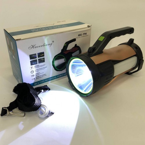 Ліхтар кемпінговий переносний із сонячною панеллю T96-LED-COB(white+red) power bank, похідний ліхтар