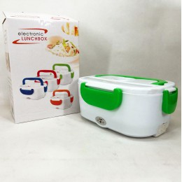 Ланч бокс електричний з підігрівом Lunch Heater 220 V Pro, Термос для їжі для дітей. Колір: зелений