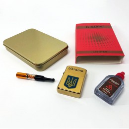 Запальничка бензинова в подарунковій коробці 4930, запальничка на день народження у подарунковому футлярі
