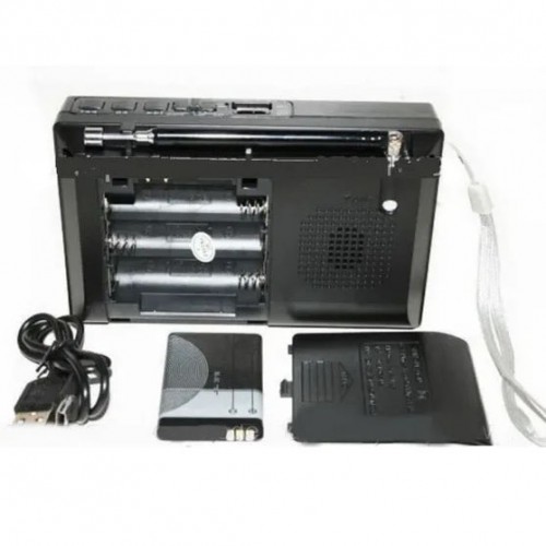 Портативна стовпчик радіо MP3 USB Golon RX-6622. Колір: срібний
