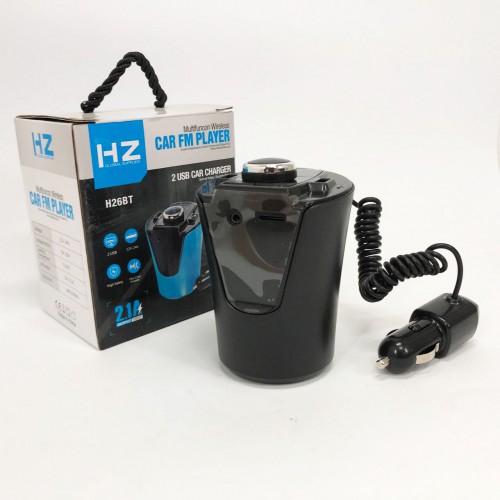 Автомобільний FM-трансмітер модулятор HZ FM MOD H26+BT (BX6) живлення від прикурювача з Bluetooth