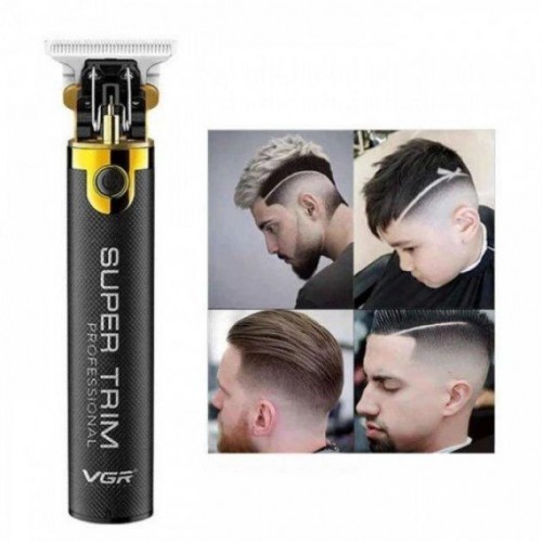 Машинка для стрижки VGR V-082 акумуляторна бездротова професійна + 3 насадки триммер для волосся