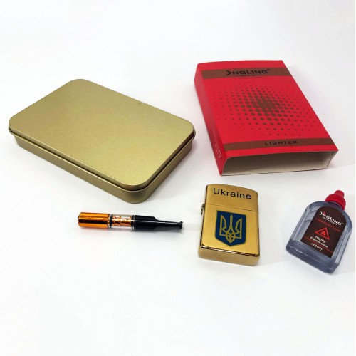 Запальничка бензинова в подарунковій коробці 4930, запальничка на день народження у подарунковому футлярі