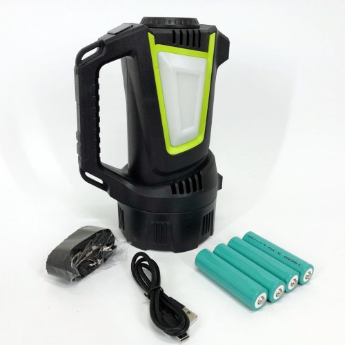 Ліхтар кемпінг переносний T100A-10W+2COB з бічними LED white/red/blue, Акумуляторна лампа для кемпінгу