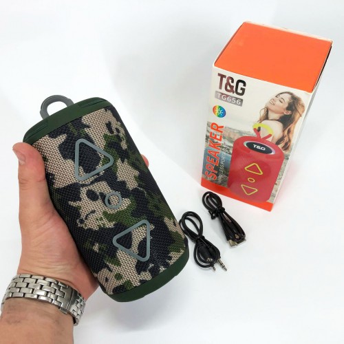 Bluetooth колонка портативна TG656 FM-радіо, Гучна колонка для вечірки. Колір: камуфляж