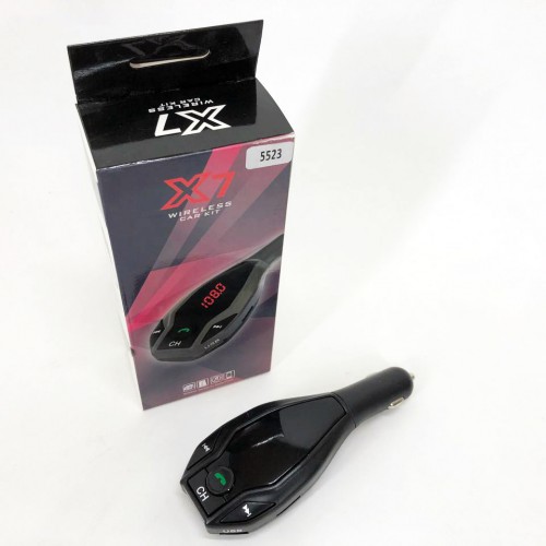 Автомобільний трансмітер FM MOD. X7 BT модулятор Bluetooth Золотий, ФМ модулятор у машину. Колір: чорний