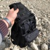 Набір: армійська чорна сумка + тактичний ліхтар професійний POLICE BL-X71-P50
