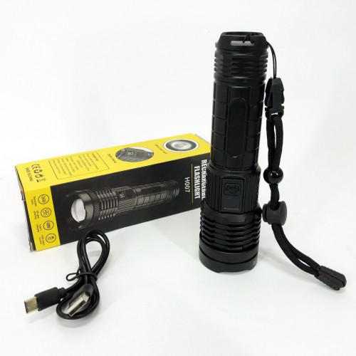 Ліхтарик PLD-H007 White Laser LED PM10-TG із вбудованим акумулятором PowerBank, Ліхтарик тактичний ручний