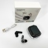 Бездротові вакуумні навушники TWS з дисплеєм LED, вологозахист IPx4 Bluetooth 5.4 з кейсом. Колір: чорний