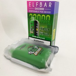 ELF BAR GH 23000 5%. Кисле Яблуко (Sour Apple Ice)