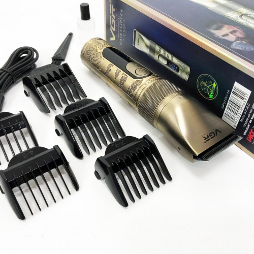 Акумуляторна машинка для стрижки VGR V-659, Машинка для стрижки волосся домашня підстригальна