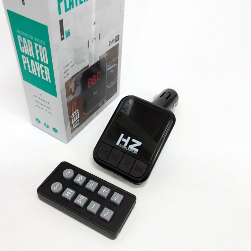 Автомобільний FM трансмітер Bluetooth HZ H6-12-24V модулятор із microSD, USB, Hands Free + Пульт