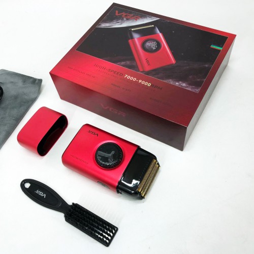 Електробритва VGR V-377 RED шейвер, Електрична акумуляторна бритва для гоління, шейвер чоловічий