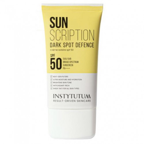 Сонцезахисний крем із освітлювальним ефектом Instytutum Sunscription Dark Spot Defence SPF 50, 50 мл