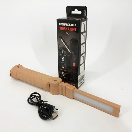 Ліхтар поворотний Worklight G52-LED+COB з магнітом та гаком, Кемпінговий складаний ліхтар