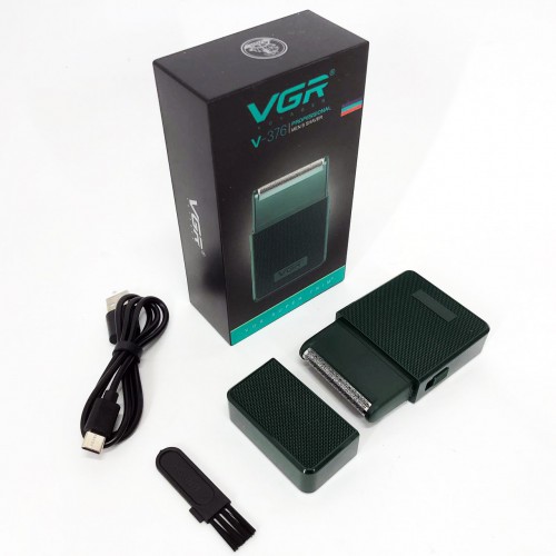 Електробритва VGR V-376 GREEN шейвер, Професійний шейвер-електробритва, Портативна бритва