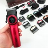 Професійна машинка для стрижки волосся VGR V-001 RED з дисплеєм 9000 об та 10 насадками (1,5-24 мм)