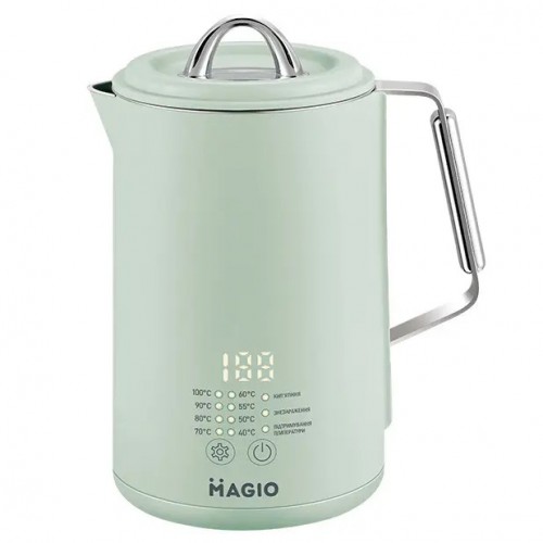 Електрочайник Magio MG-515, 1.5 л, 1500 Вт, з подвійними стінками та регулюванням температури
