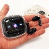 Бездротові вакуумні навушники TWS з дисплеєм LED, вологозахист IPx4 Bluetooth 5.4 з кейсом. Колір: чорний
