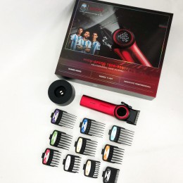 Професійна машинка для стрижки волосся VGR V-001 RED з дисплеєм 9000 об та 10 насадками (1,5-24 мм)