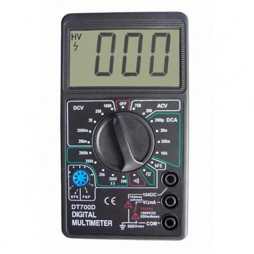 Цифровий мультиметр Digital Tech DT700D великий дисплей (зі звуком), мультиметр із захистом