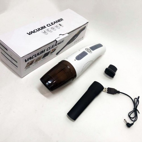 Автомобільний пилосос Car Vacuum Cleaner HY05 на АКУМУЛЯТОРІ. Колір: білий