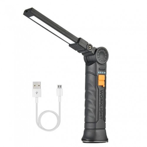 Ліхтар поворотний Worklight G52-LED+COB з магнітом та гаком, Кемпінговий складаний ліхтар