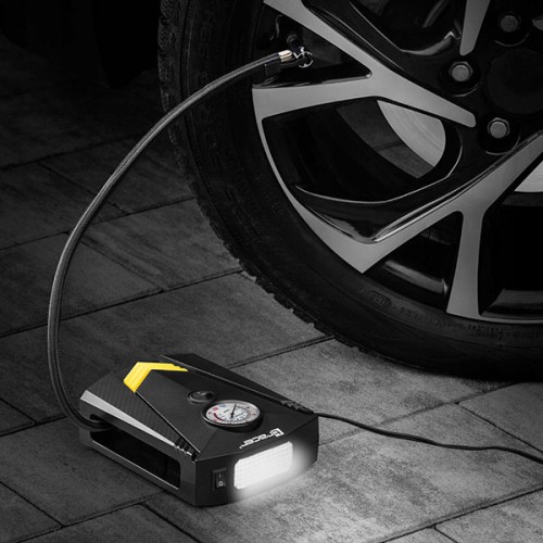 Автомобільний компресор 12V насос із ліхтариком, потужний насос для коліс автомобіля від прикурювача