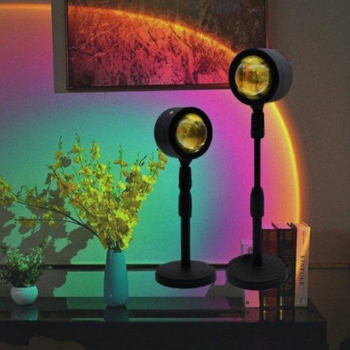Лампа Атмосферна Проекційний Світильник ЗАМОВЛЕННЯ Atmosphere Sunset Lamp ефект веселки, Лампа ефект сонця