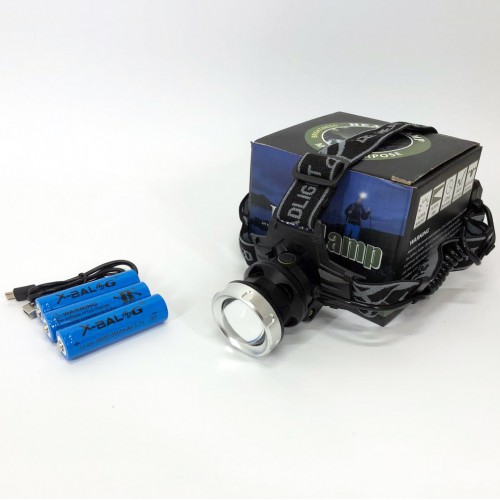 Ліхтарик на голову Bailong BL-8070-P50, LED налобний акумуляторний ліхтар, ліхтар на голову для риболовлі