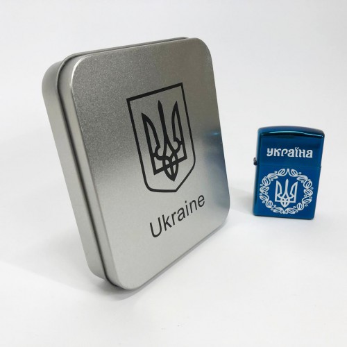 Дугова електроімпульсна запальничка USB металева коробка HL-447. Колір: синій