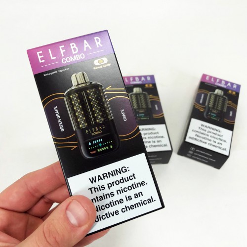ELF BAR COMBO 25000. Перемикання смаків. Зелений Виноград / Виноград (Green Grape / Grape)