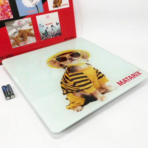 Ваги для підлоги MATARIX MX-452 180 кг, Ваги для вимірювання маси тіла, Електронні ваги пес