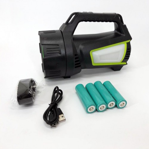Ліхтар кемпінг переносний T100A-10W+2COB з бічними LED white/red/blue, Акумуляторна лампа для кемпінгу