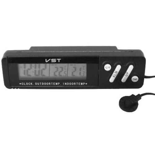 Годинник з внутрішнім і зовнішнім датчиком температури VST-7067, Годинник електронний з яскравими цифрами настільний.